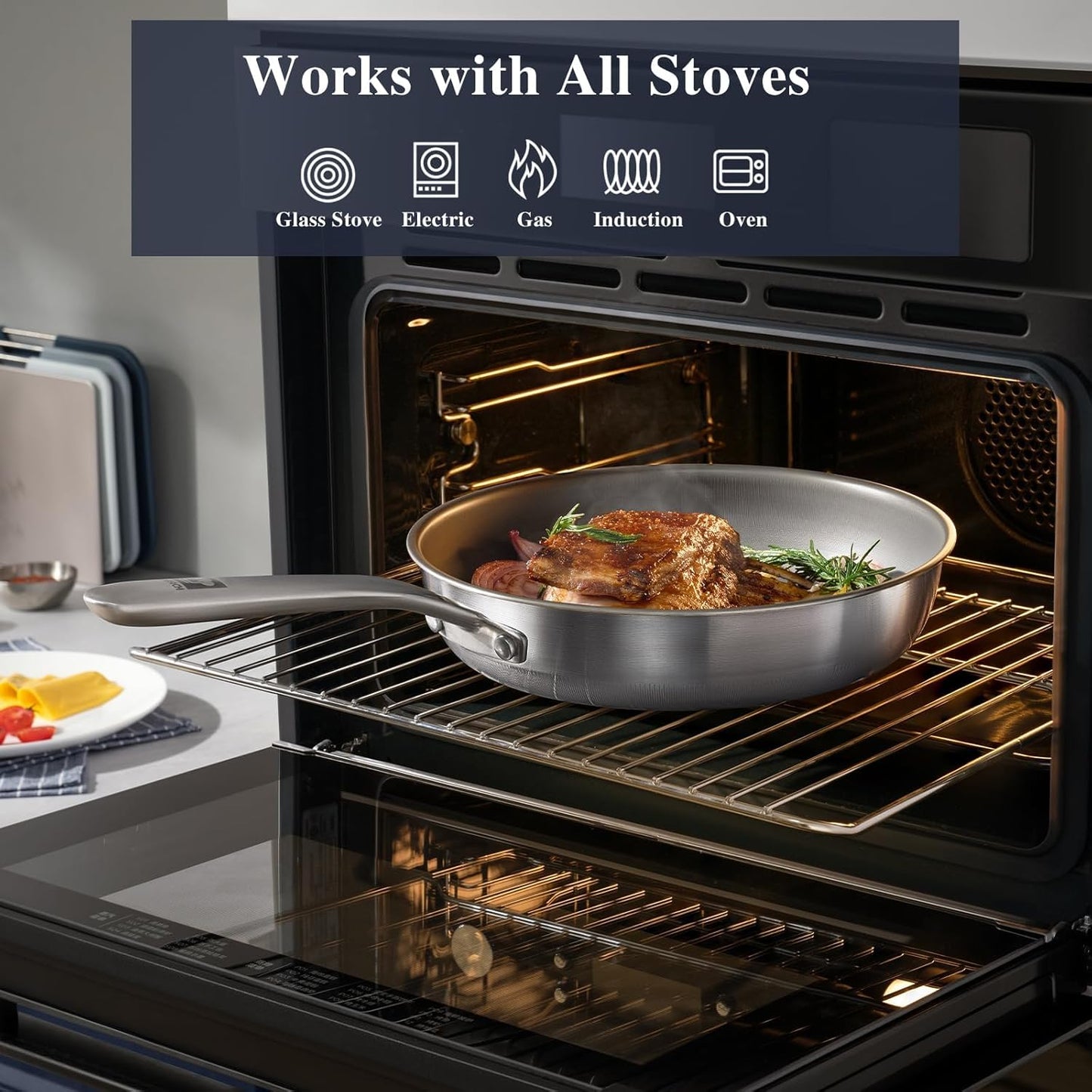 Kobachcookware Titanium coating-free frying pan 11inch with lid