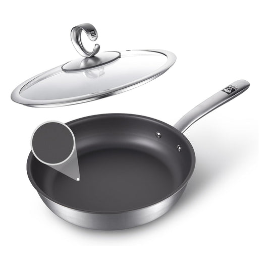 Kobachcookware Titanium coating-free frying pan 11inch with lid
