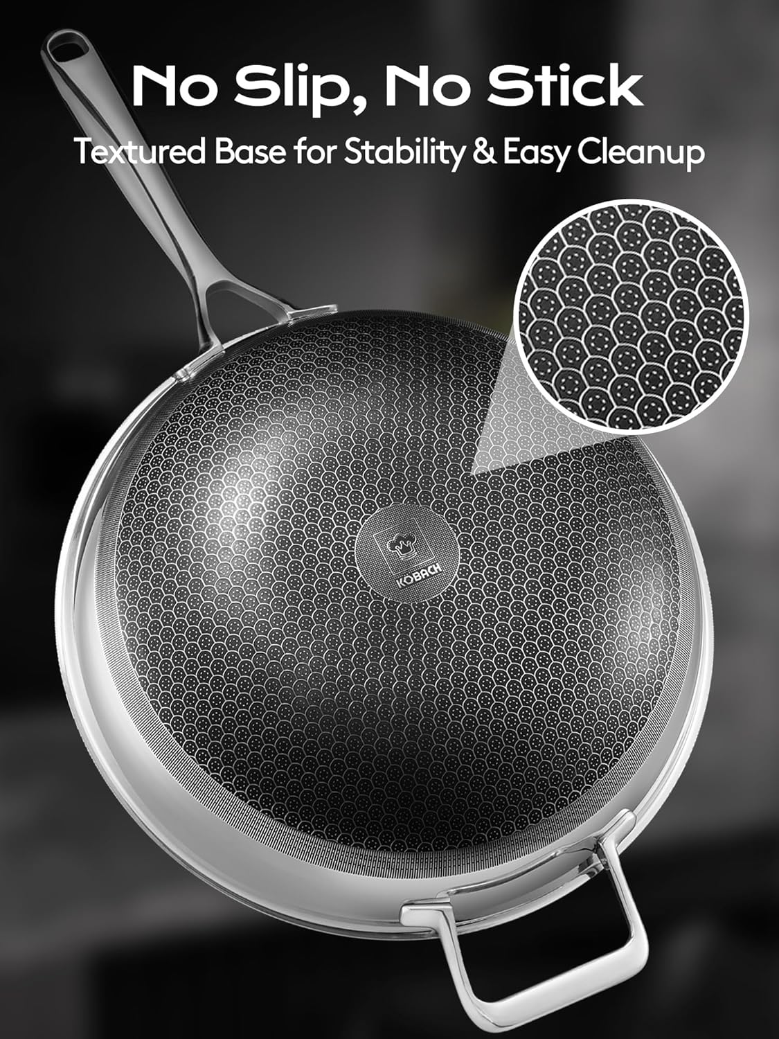 Kobachcookware 12" Hybrid Wok with Lid