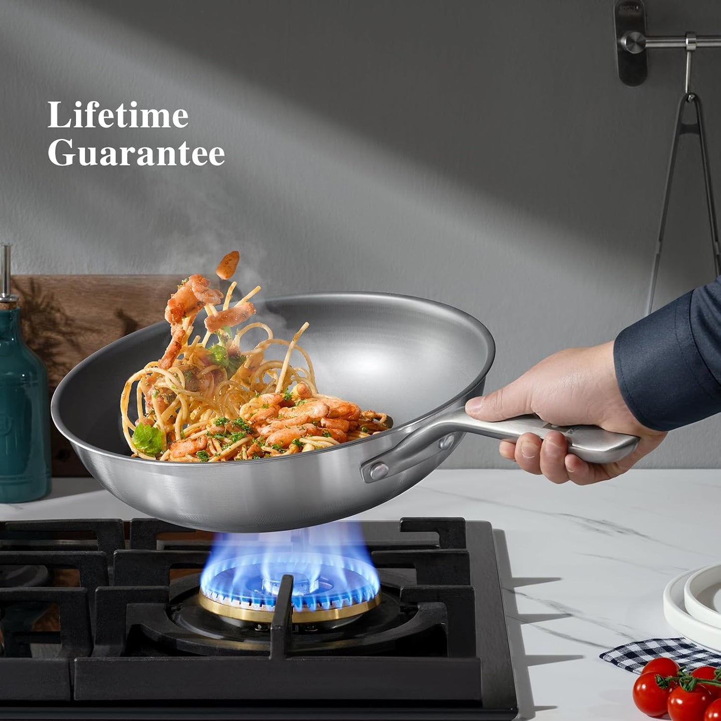 Kobachcookware 11-Inch Titanium Uncoated Pan with Lid
