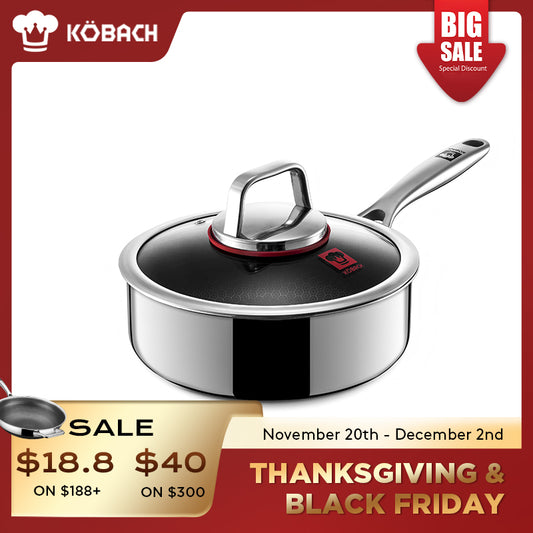 Kobachcookware 3QT Hybrid Saucepan with Lid