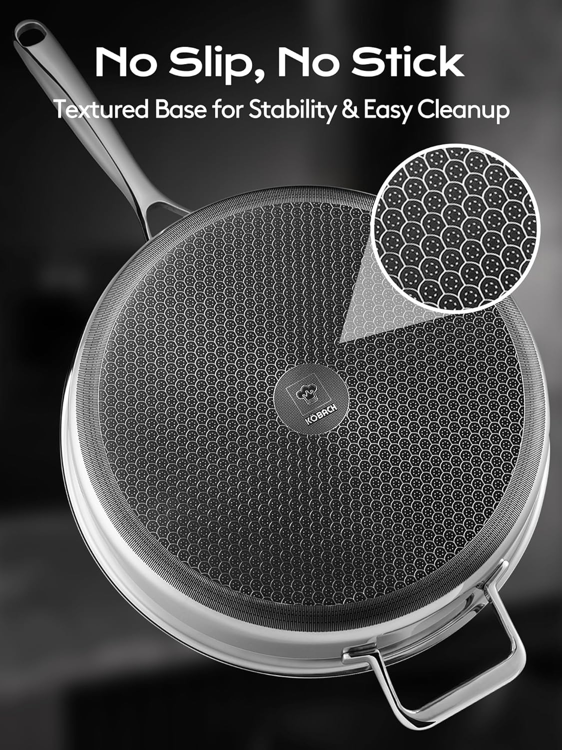 Kobachcookware 5.5QT Hybrid Deep Sauté Pan with Lid