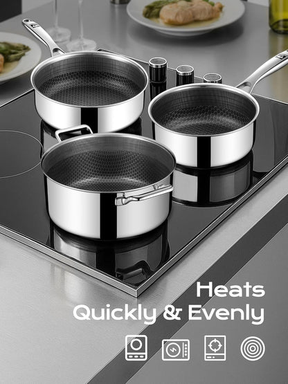 Kobachcookware 8 Quart Stainless Steel Stock Pot With Lid, 6pc