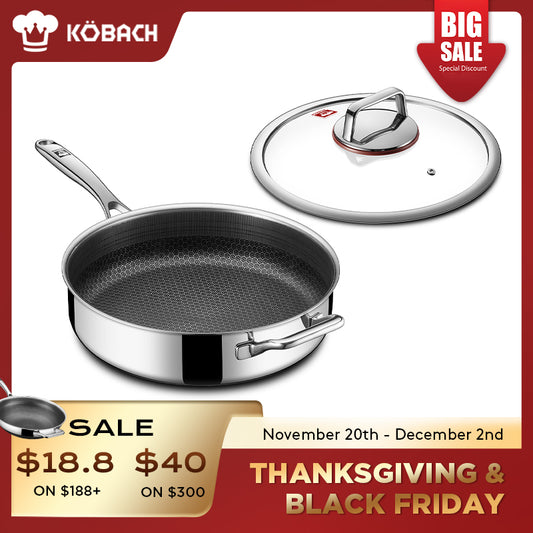Kobachcookware 5.5 Quart Stainless Steel Stock Pot With Lid, 6pc
