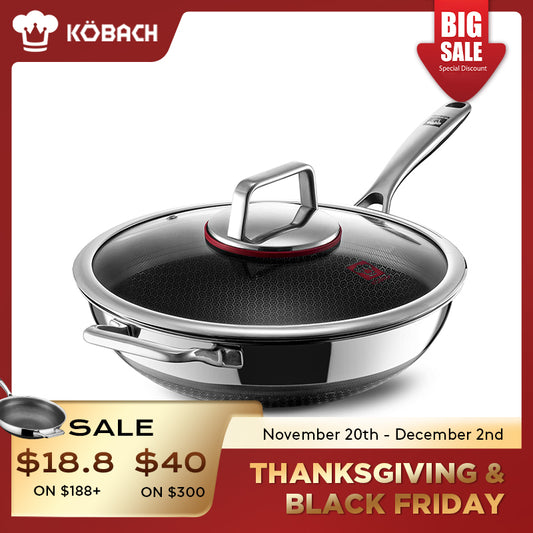 Kobachcookware 12" Hybrid Wok with Lid