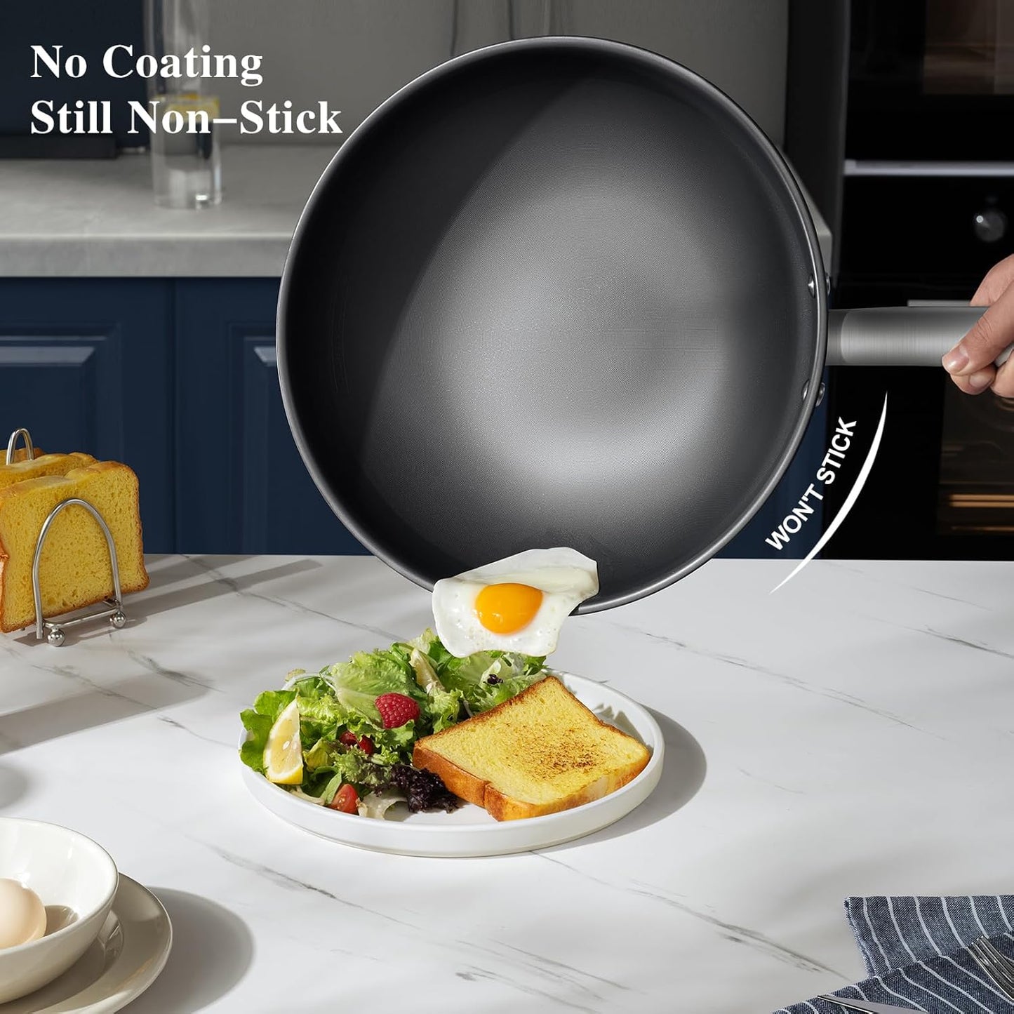 Kobachcookware 11-Inch Titanium Uncoated Pan with Lid