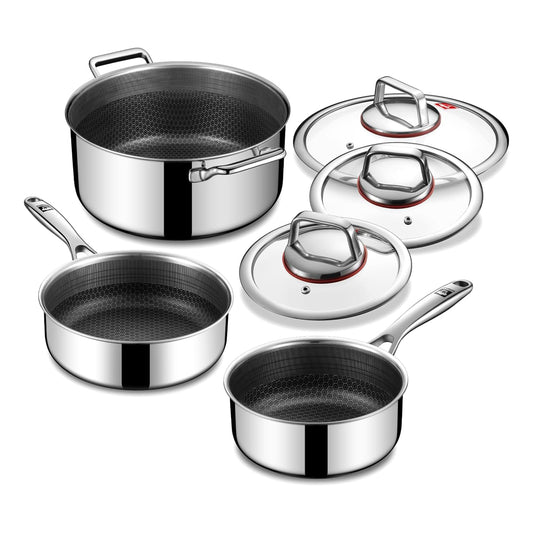 Kobachcookware 8 Quart Stainless Steel Stock Pot With Lid, 6pc