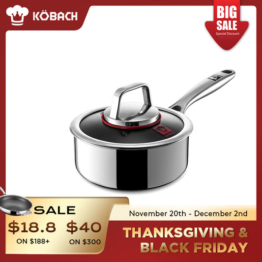 Kobachcookware 2QT Hybrid Saucepan with Lid