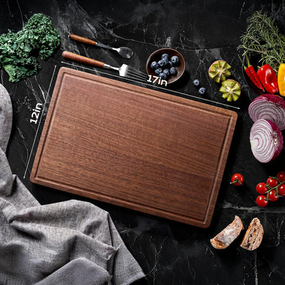 Kobachcookware Black Walnut Wood Cutting Board – 11"x17" Durable