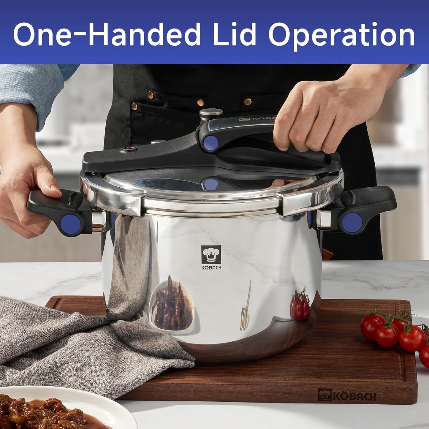 Kobachcookware 8QT Stainless Steel Pressure Cooker