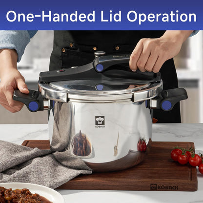 Kobachcookware 8QT Stainless Steel Pressure Cooker