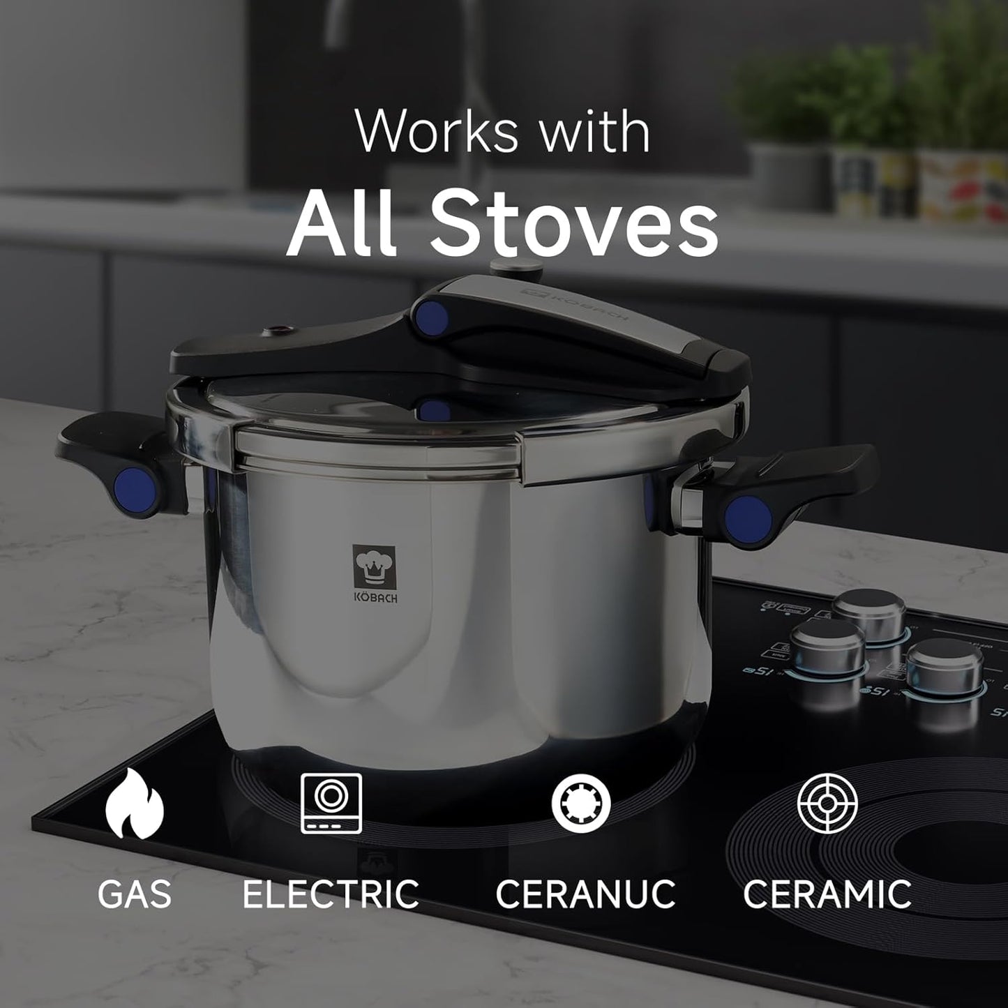 Kobachcookware 8QT Stainless Steel Pressure Cooker